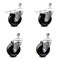 Service Caster 4 Inch Phenolic Wheel Swivel 1/2 Inch Threaded Stem Caster Total Lock Brake, 2PK SCC-TSTTL20S414-PHR-121315-2-S-2 - alternate 1